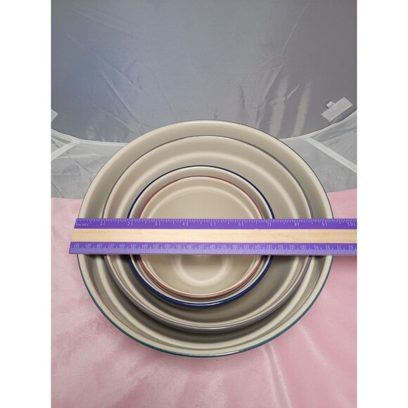 COPY - 4 Blue Rim Nesting Mixing Bowls Set Over & Back Inc. Indoor Outfitters P… - Picture 4 of 12